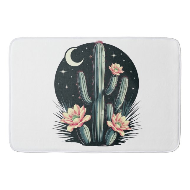 Night-time Cactus Blossom Bath Mat (Front)