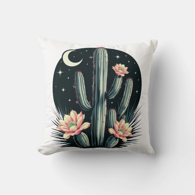 Night-time Cactus Blossom Cushion (Front)