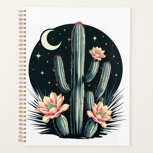 Night-time Cactus Blossom Planner (Front)