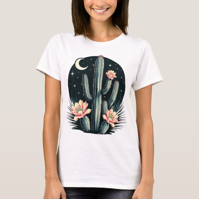 Night-time Cactus Blossom T-Shirt (Front)
