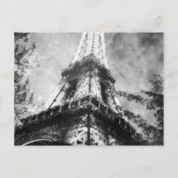 Night time Eiffel Tower, Black and White