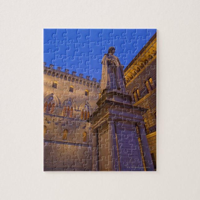 Night time in Piazza Salimbeni, Siena, Italy. 2 Jigsaw Puzzle (Vertical)