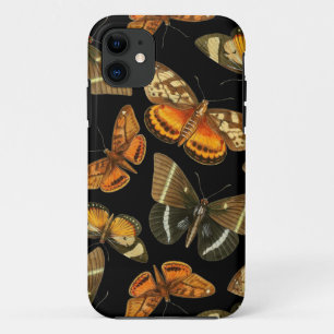 Night time moth and butterflies pattern iPhone 11 case