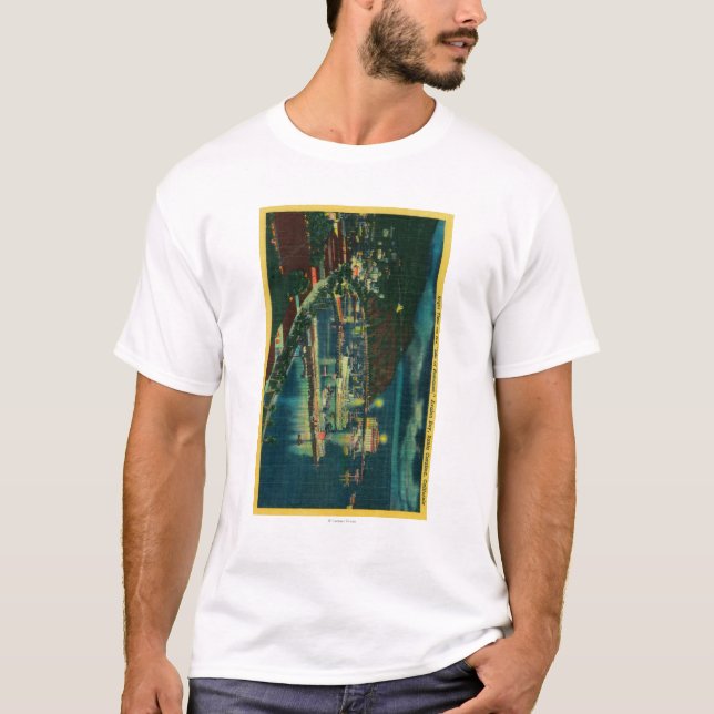 Night Time on Santa Catalina at Avalon Bay T-Shirt (Front)