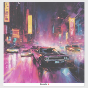 Night-time Street Racing in Vibrant City