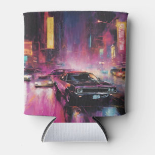 Night-time Street Racing in Vibrant City Can Cooler