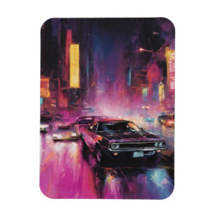 Night-time Street Racing in Vibrant City Magnet