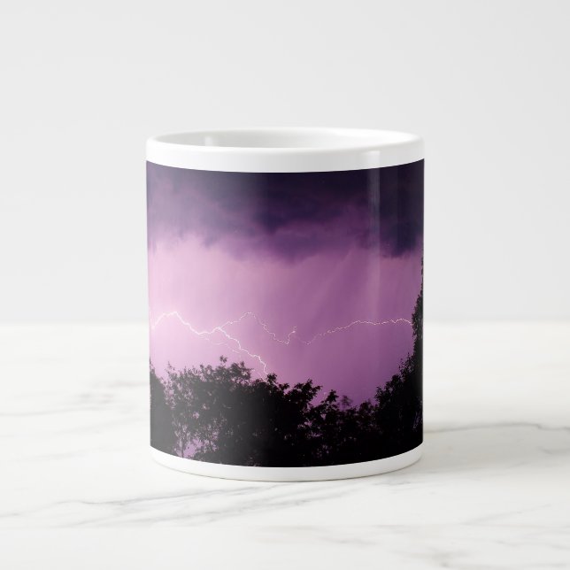 Night Time Summer Lightning Large Coffee Mug (Front)