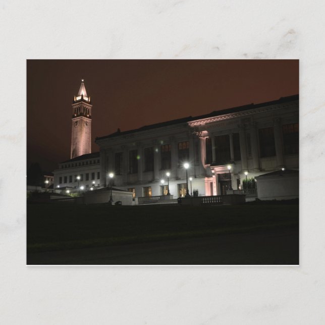 Night Time U.C. Berkeley Postcard (Front)