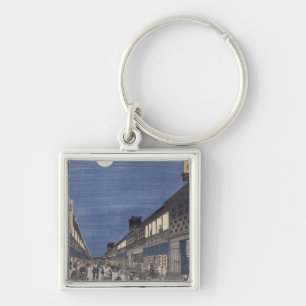 Night time view of Saruwaka Street Key Ring