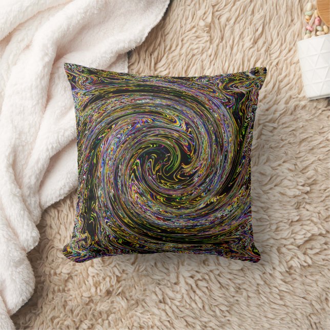 Night Times swirling.... Cushion (Blanket)