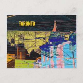 night toronto collage postcard