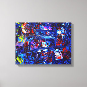 Night town canvas print