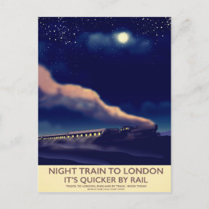Night Train To London. Postcard