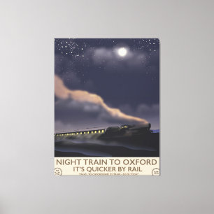 Night train to Oxford Canvas Print