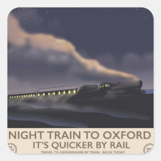 Night train to Oxford Square Sticker
