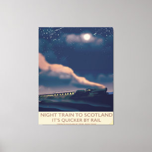 Night train to Scotland Canvas Print