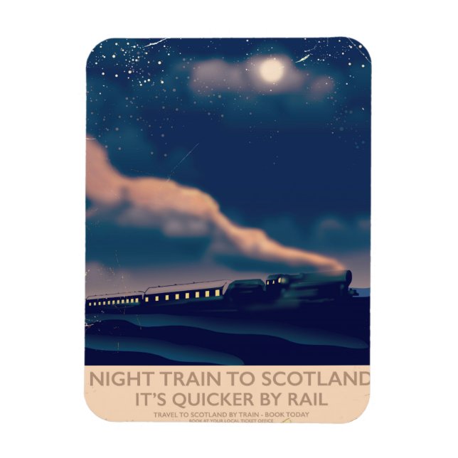 Night train to Scotland Magnet (Vertical)