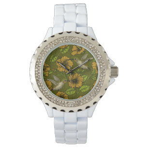 Night tropical garden yellow and green watch