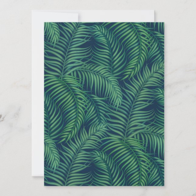 Night tropical palm leaves (Front)