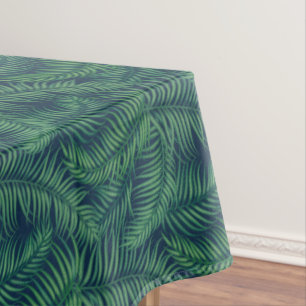 Night Tropical Palm Leaves  Tablecloth