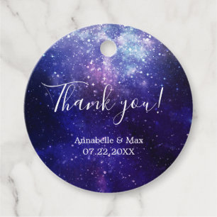 Night Under the Stars Galaxy Thank You Favour Tags