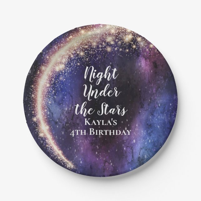 Night Under the Stars Paper Plates (Front)