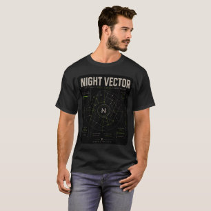 Night Vector Grid Lock Signal Mapping tee