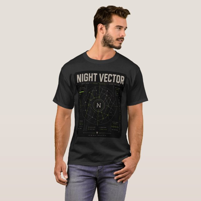 Night Vector | Grid Lock Signal Mapping tee (Front Full)