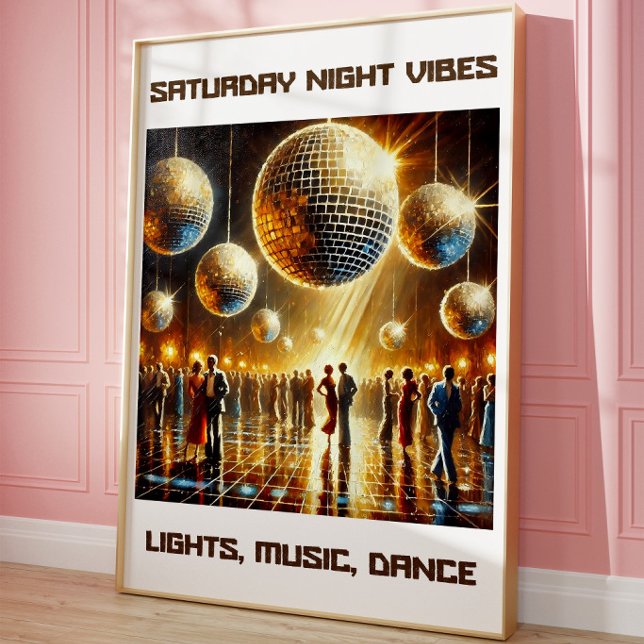 Night Vibes Disco Retro Dance Floor Wall Poster (Creator Uploaded)