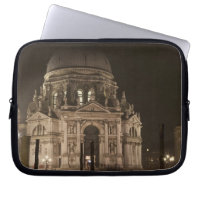 Night view across water of San Giorgio Maggiore