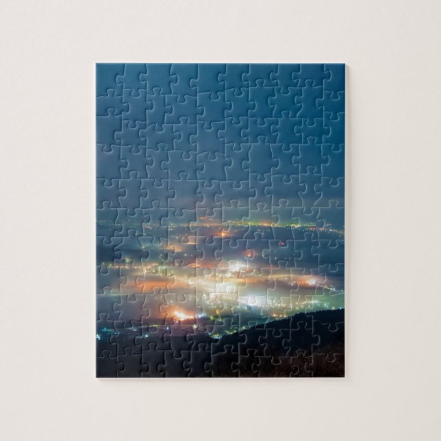 Night View Aso Night Sea Of Clouds Japan Kumamoto Jigsaw Puzzle (Vertical)