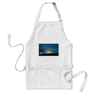 Night View Aso Night Sea Of Clouds Japan Kumamoto Standard Apron