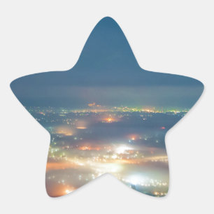 Night View Aso Night Sea Of Clouds Japan Kumamoto Star Sticker