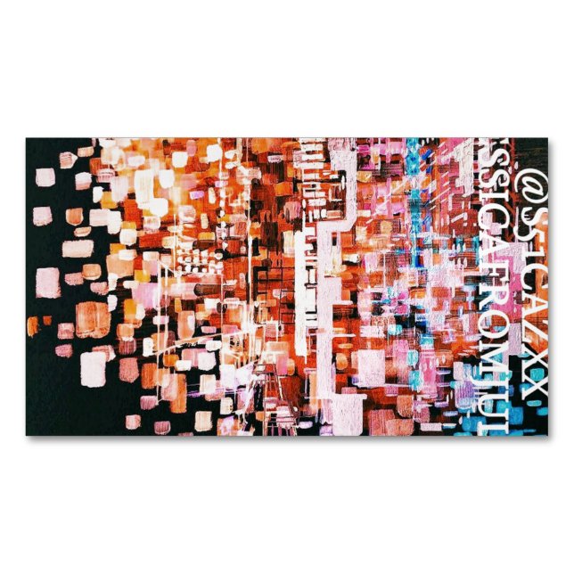 Night-view from Flight Mug Magnetic Business Card (Front)