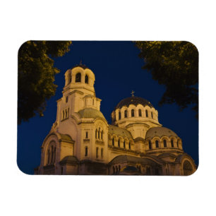 Night view of Alexander Nevski Cathedral Magnet