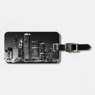 Night view of Chicago's famous cityscape Luggage Tag