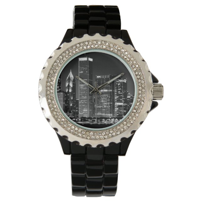 Night view of Chicago's famous cityscape Watch (Front)