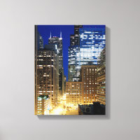 Night view of cityscape of Chicago