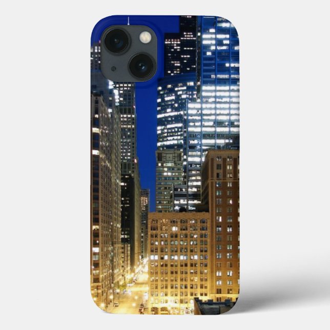 Night view of cityscape of Chicago Case-Mate iPhone Case (Back)