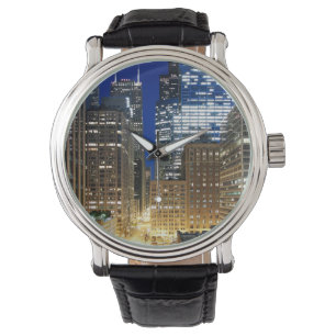 Night view of cityscape of Chicago Watch