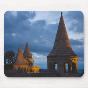 Night view of Fisherman's Bastion, Castle Hil Mouse Mat