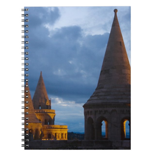 Night view of Fisherman's Bastion, Castle Hil Notebook (Front)