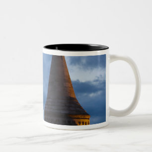 Night view of Fisherman's Bastion, Castle Hil Two-Tone Coffee Mug