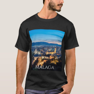Night view of Malaga Cathedral in Malaga, Spain T-Shirt