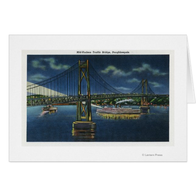 Night View of Mid-Hudson Traffic Bridge (Front Horizontal)