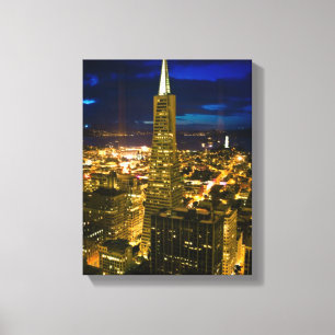Night view of San Francisco. Canvas Print
