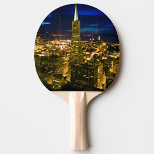 Night view of San Francisco. Ping Pong Paddle