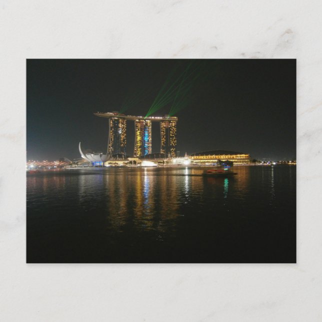 Night view of Singapore Postcard (Front)