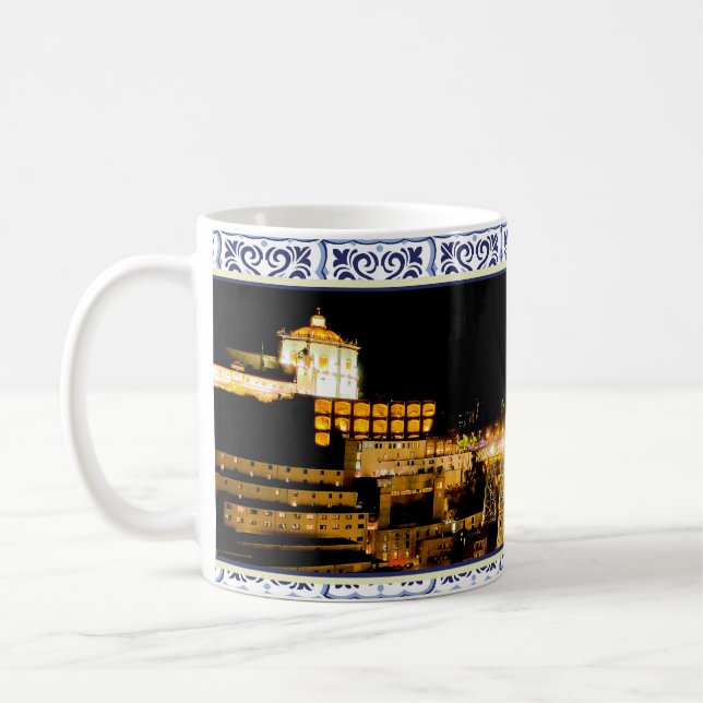 Night view of the D. Luís I Bridge in Porto Coffee Mug (Left)